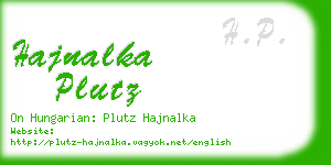 hajnalka plutz business card
